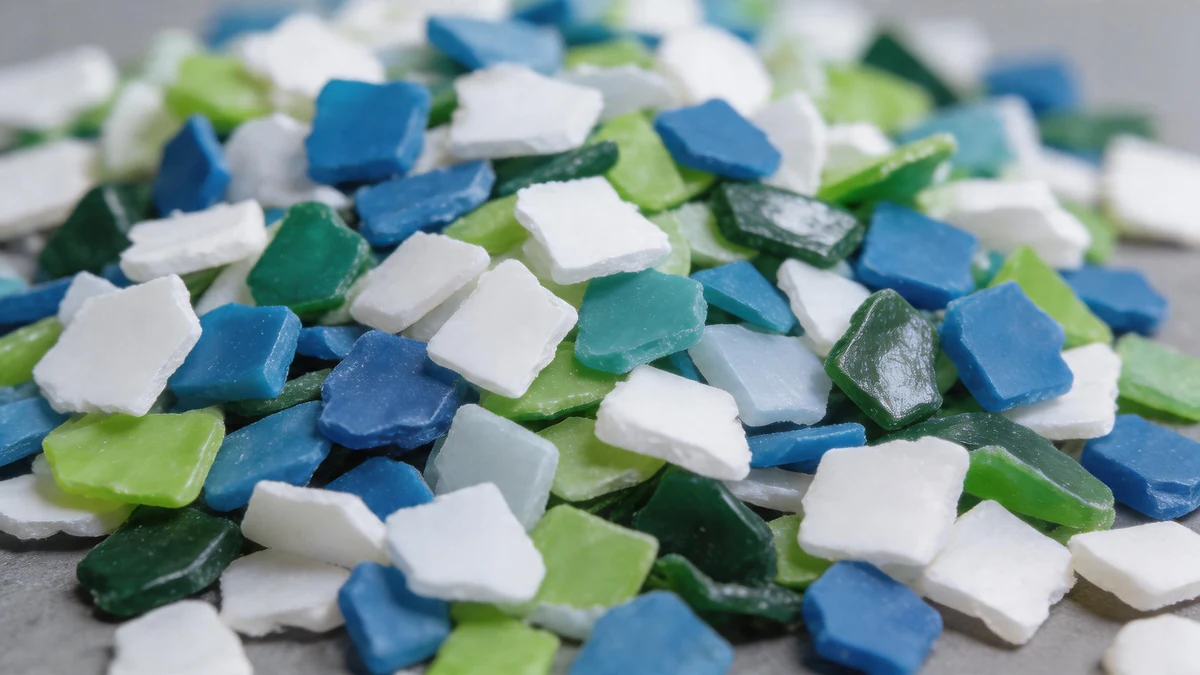 Colorful HDPE plastic regrind flakes